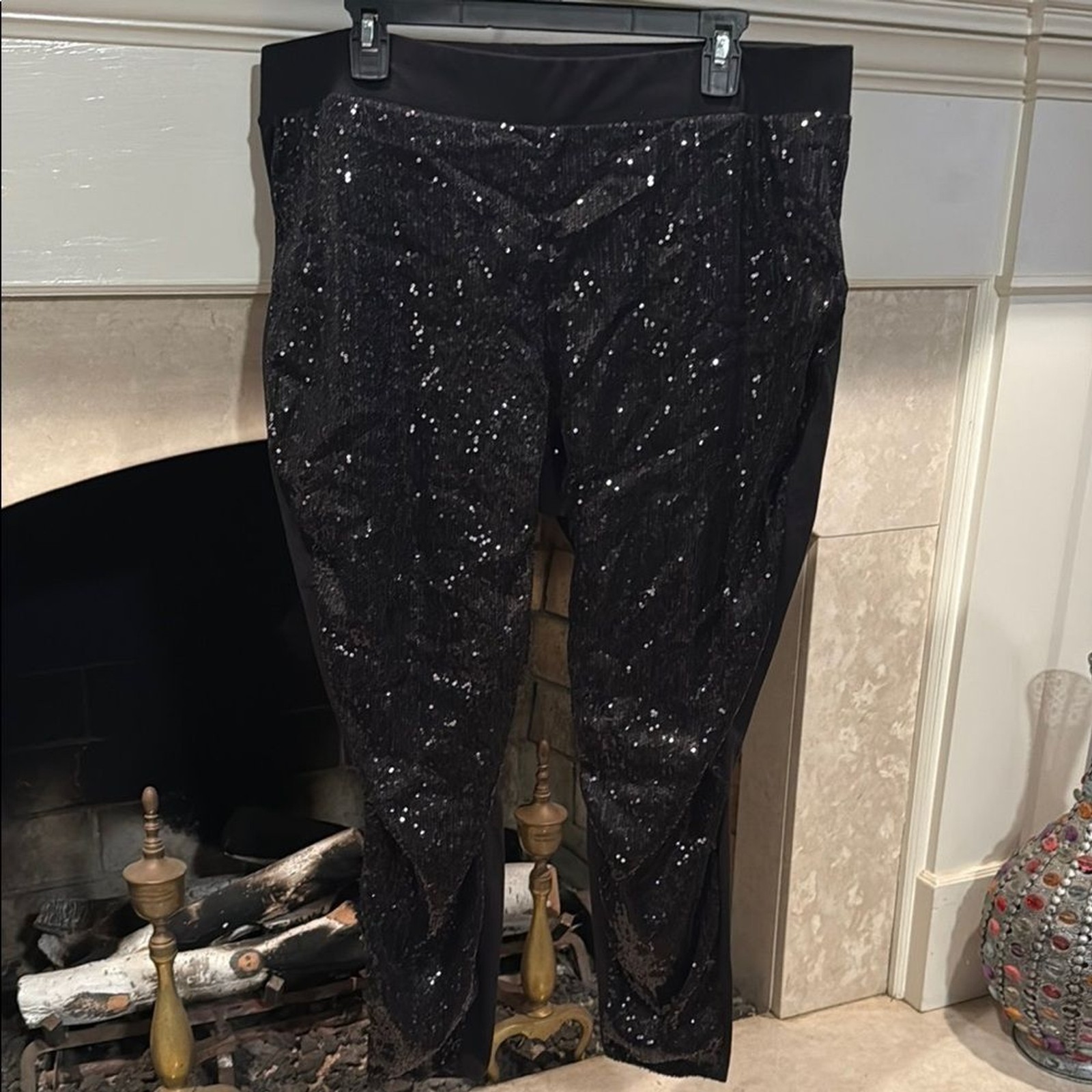 Torrid Black Sequin Legging Pants size 18