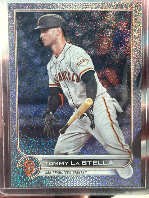 2022 Topps Baseball Series 1 #241 Tommy La Stella 1/1 Platinum Sparkle  GIANTS