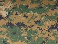 MARPAT WOODLAND 6oz MARINE USMC LOGO NOMEX FR FABRIC BY 1/2 0.5 YARD 65"W