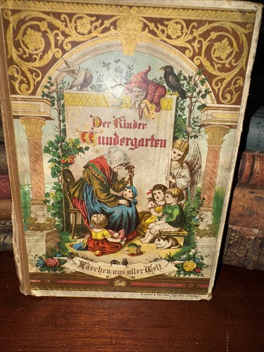 Antique Der Kinder Wundergarten In German Cursive Text- German Fairy Tales