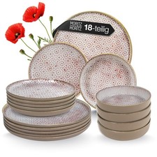 Moritz & Moritz Geschirrset 6 Personen 18-tlg. aus Porzellan in Mousse