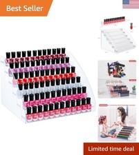 Stylish 6-Level Acrylic Organizer Rack 96-Bottle Capacity for Ultimate Storage