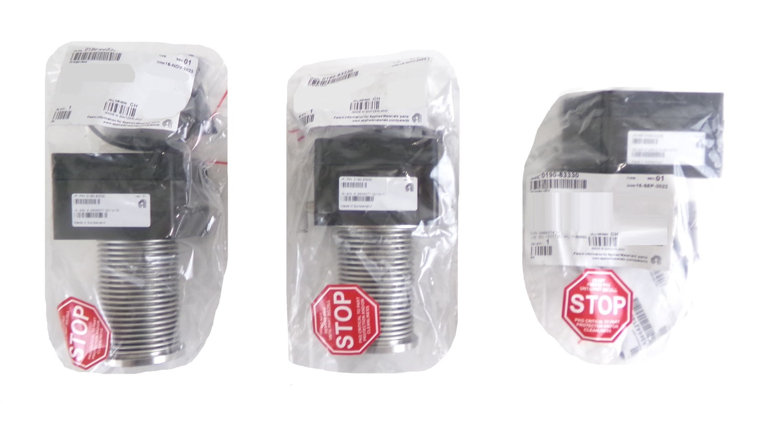 AMAT Applied Materials 0190-83330 HV Angle Valve Reseller Lot of 3 New Surplus