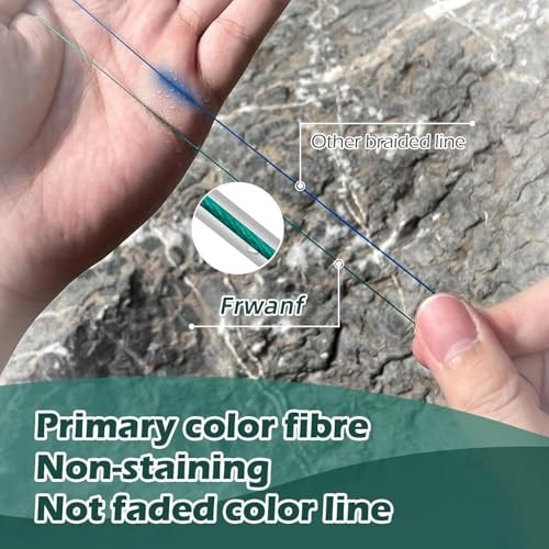 NEW Frwanf Fishing Line 8-Strand Braided PE Line 500m Size 7 Black for - Image 3