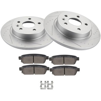 Rear Slotted Ceramic Brake Pads & Rotors For Chevy Cruze Sonic Trax Buick Encore