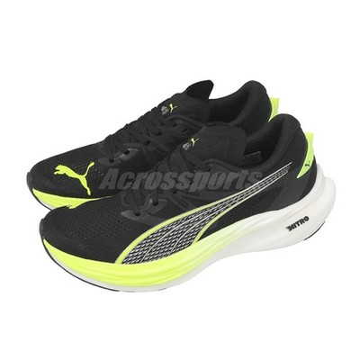 Puma Deviate Nitro 3 Black Yellow Alert Men Unisex Road Running Shoes 309707-15