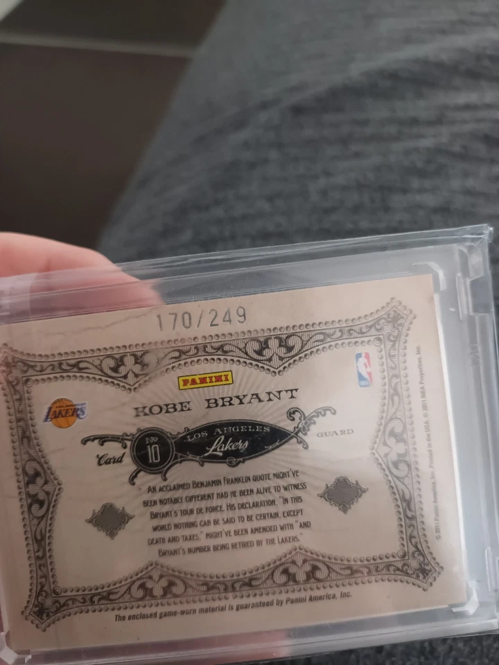 2010-11 Panini Gold Standard Gold Crowns Memorabilia /249 Kobe Bryant (SALE!) — 第 4/4 张图片