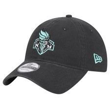 Unisex New Era Black New York Liberty Core Logo 9TWENTY Adjustable Hat