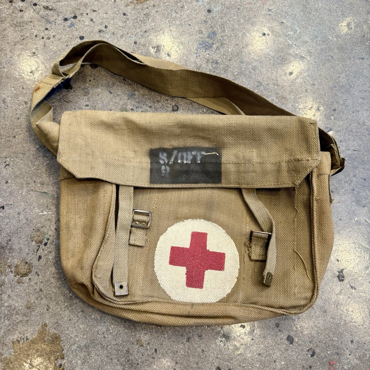 ヴィンテージバッグ　 小麦袋　リメイク用　古布　WWⅡ Original WWII British Medic Bag Web Gear Haversack Dated 1943 | eBay