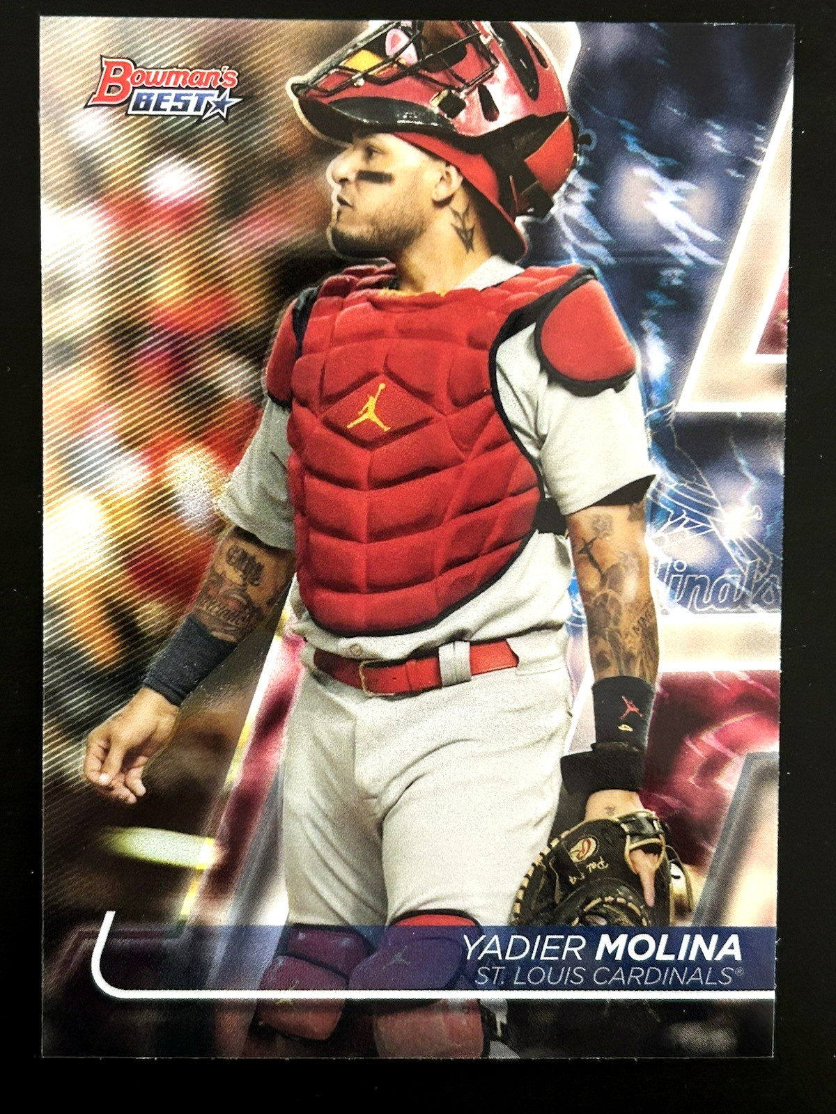 2020 Bowman's Best Yadier Molina #34 Cardinals *USA 250th Shipping Deal*