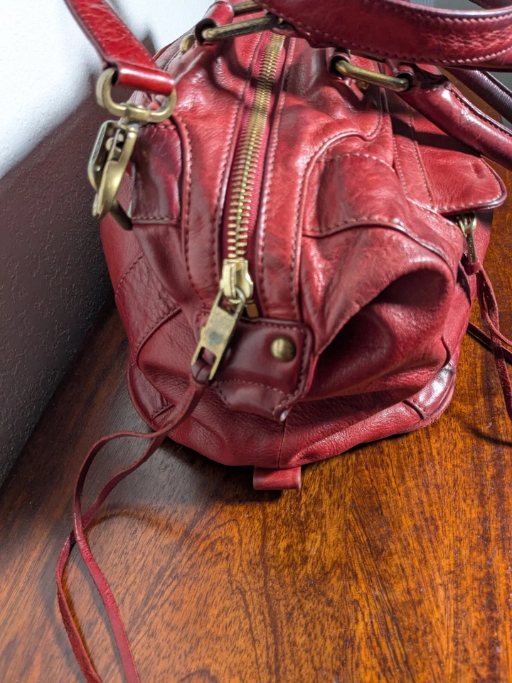 Bolso de Mano Rebecca Minkoff Rojo Doble Asa Cremallera Foto 4 de 4