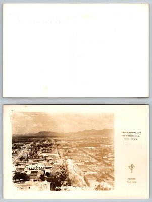 1934 Hermosillo Sonora Mexico RPPC Panoramic City View Vintage Postcard