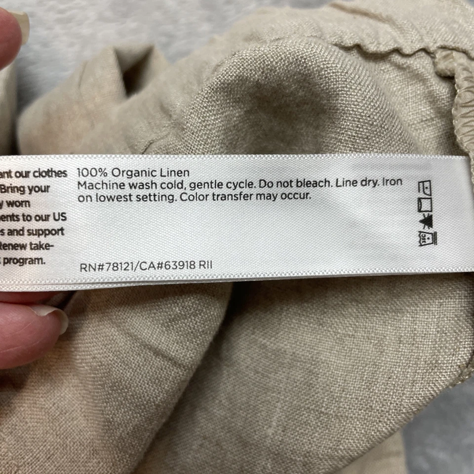 Шорты женские Eileen Fisher из 100% органического льна L овсянка легкие бермудские - Изображение 4 из 4