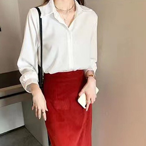 Breathable For womens Shirt Loose Fit Button Closure Casual Solid Color - Picture 6 of 32