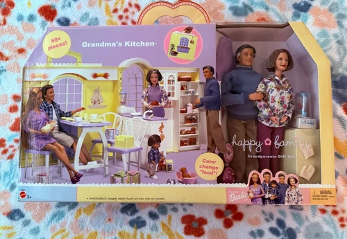 Barbie Famiglia Felice Cucina Nonna Nonni Set Regalo 2003 Mattel B9880