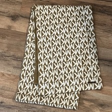 Michael Michael Kors Women s Acrylic Knit Scarf MK Logo Brown Ivory