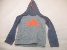 Adidas Size S Kids Multicolor Fleece Lined Pocket Long Sleeve Active Hoodie 714