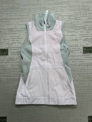 Lululemon Lets Get Visible Vest Womens 4 Pink Gray Full Zip