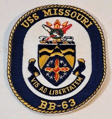 USS Missouri BB-63 Battleship Patch