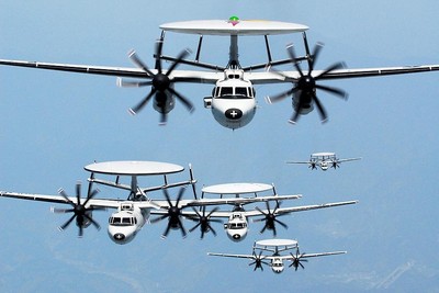 NORTHROP GRUMMAN E-2 HAWKEYES IN FORMATION PHOTOGRAPH PHOTO PRINT