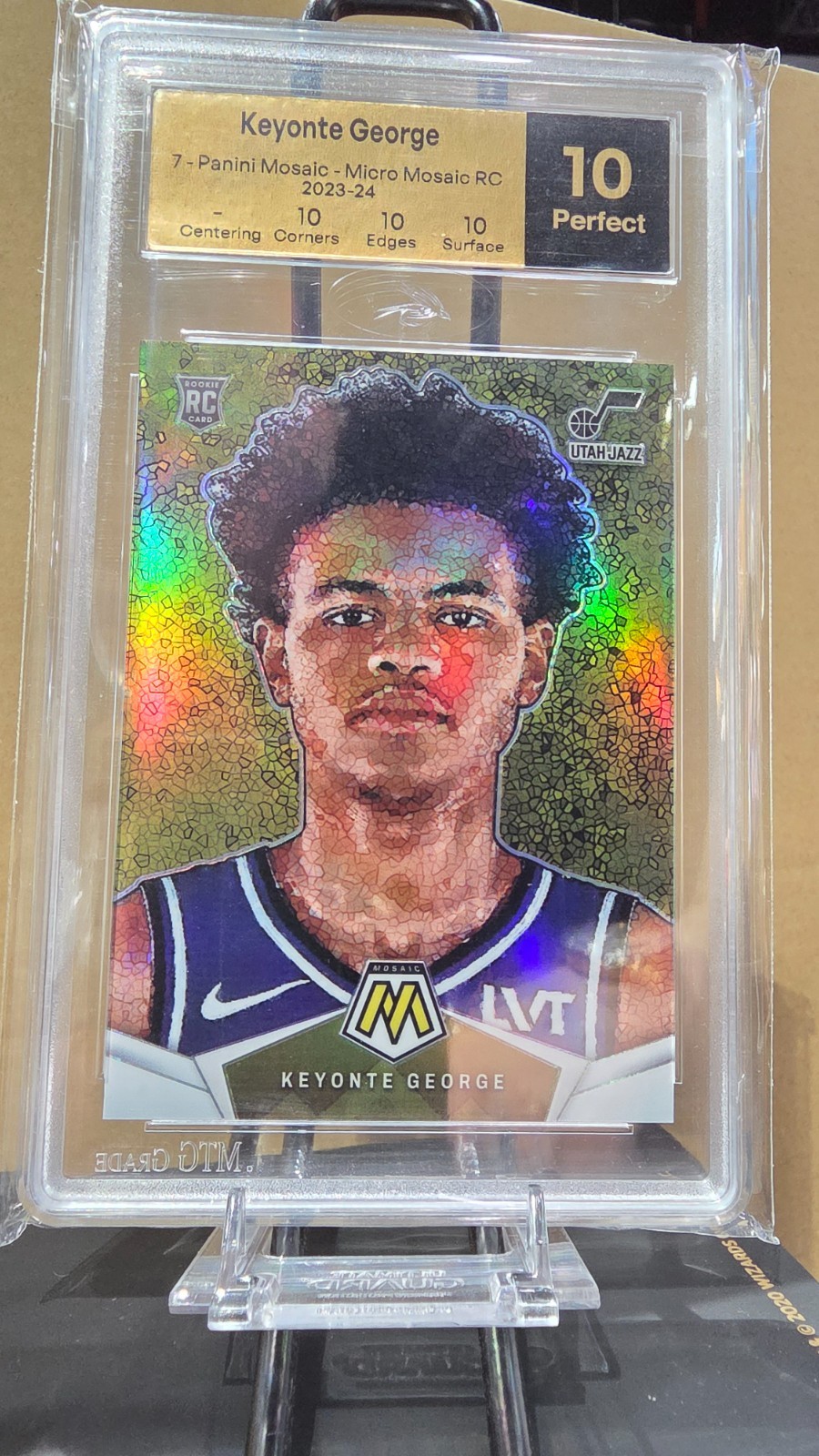 2023/24 Mosaic Keyonte George Micro Mosaic Case Hit RC Rookie SSP Jazz