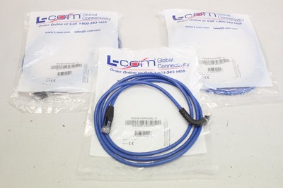 3x L-COM TRD815RA2BL-5 cat 5e 1,5m Patchkabel RJ45 Right Angle 822335091016 OVP