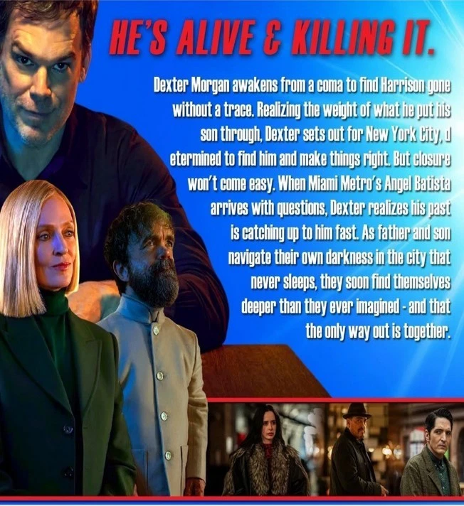 Dexter: Resurrection TV Series Season 1 2025 DVD Full HD Inglés Sub All Region - Imagen 2 de 4