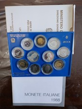 ITALIA Repubblica 1988 Divisionale 11 Valori PROOF con due 500 Lire in ARGENTO 