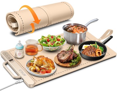 Electric Food Warming Mat with Adjustable Temperature, Upgrade High-tech Grap...