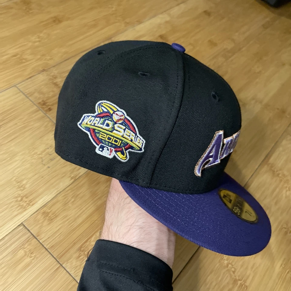 New Era 59FIFTY Arizona Diamondbacks Script 2001 World Series Fitted 7 3/4 Hat - Image 3 of 4