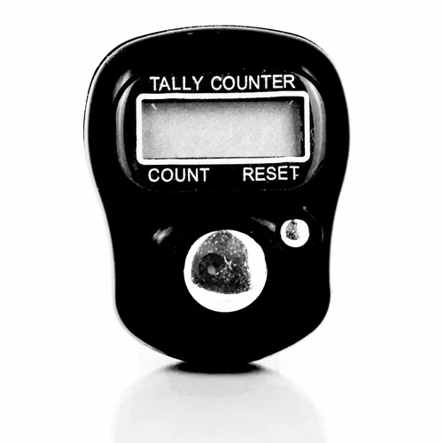 Black Finger Ring Digital Tasbeeh Tally Counter Timer Religious Knitting Row - Picture 2 of 7