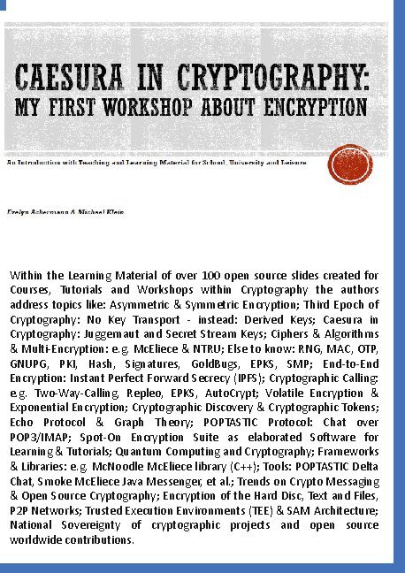 Thumbnail - Evelyn Ackermann; Michael Klein / Caesura In Cryptography