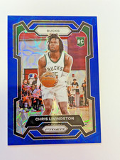 2023-24 Prizm Chris Livingston Blue /49 Rookie RC #156 Bucks Kentucky