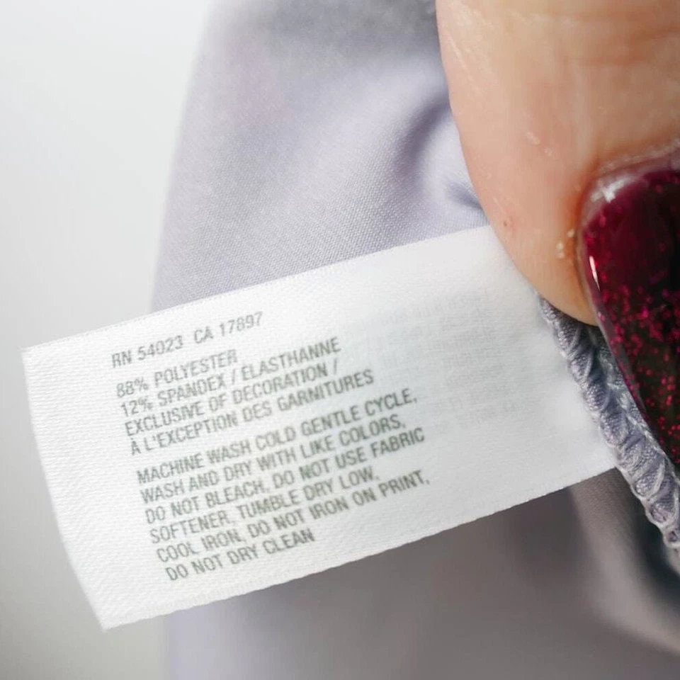 Top de Entrenamiento Gap Body Fit Talla L Gris Malva Balletcore Manga Acanalada Minimalista Foto 4 de 4