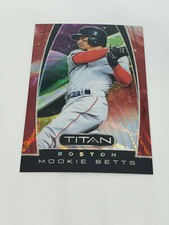 2019 CHRONICLES TITAN #14 Mookie Betts RUBY RED WAVE 124/199 (E4)