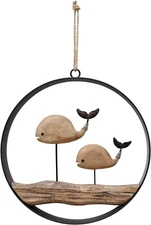 Nautical Wood Wall Decoration Rustic (Whale)