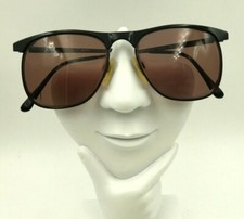 Vintage Marchon Black Metal Oval Sunglasses Japan FRAMES ONLY