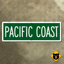 California Pacific Coast highway route 1 101 road guide sign banner marker 21x7