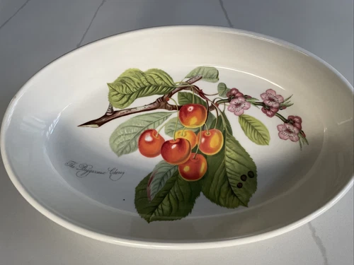 Portmerion Pottery Stoke On Trent Oval Baker Bowl “The Biggarreux Cherry” 11”