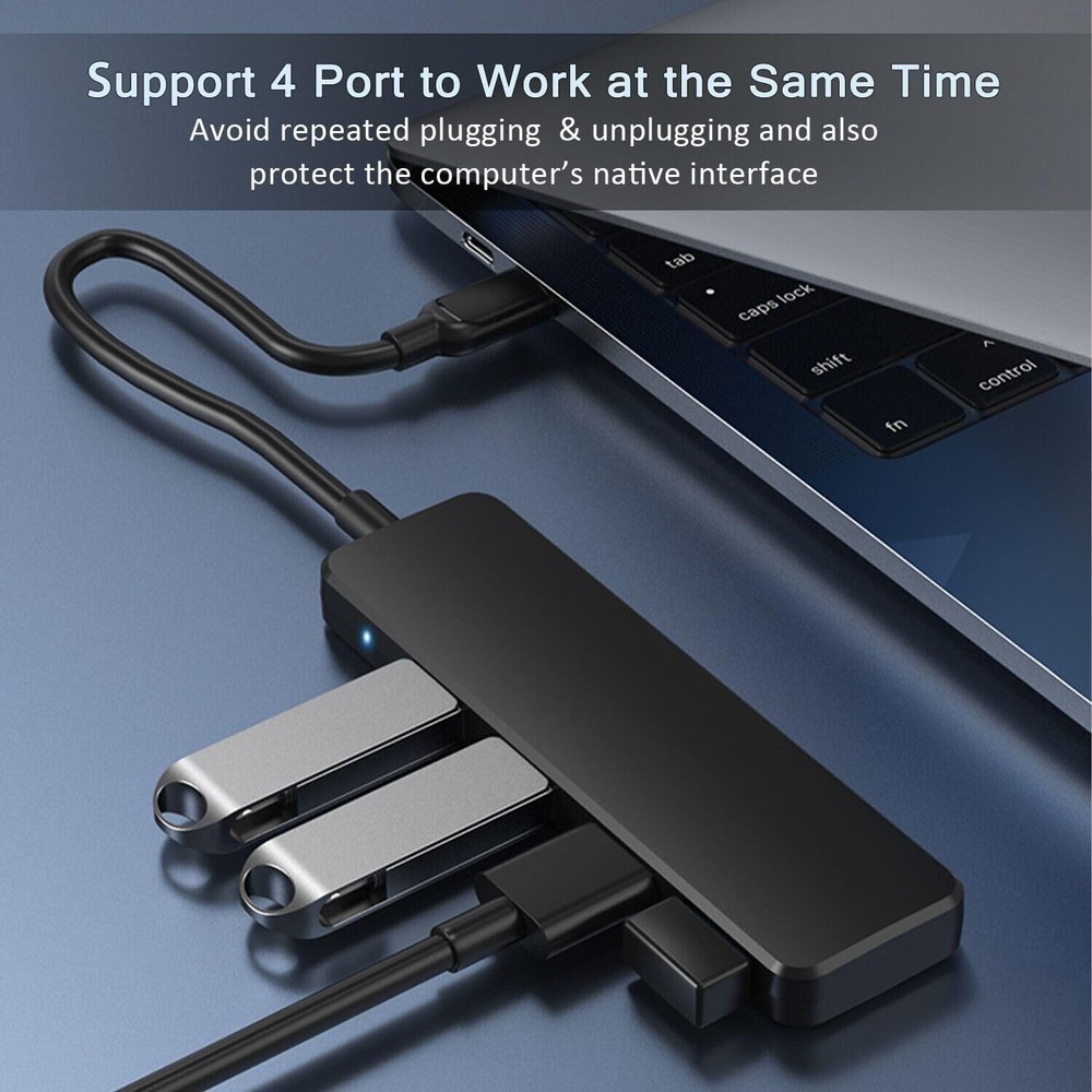 VIENON 4-Port USB 3.0 Hub for Fast Data Transfer and Expansion