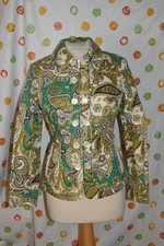 Etcetera 4 Womens Irish Green Gold Limerick Quilted Jacket Beautiful !! Nwt $$$