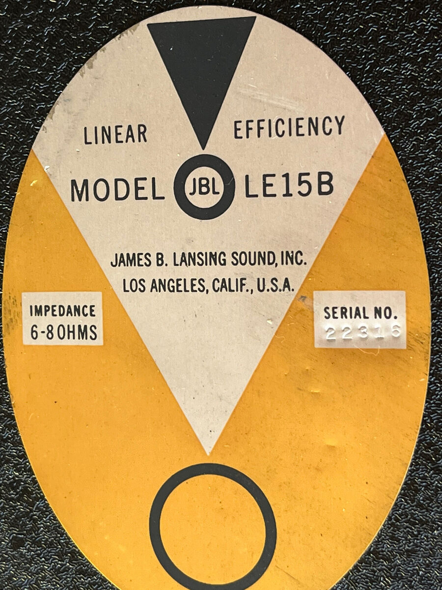Jbl Le15B Single 6-8-ohms Excellent | eBay Jbl Le15B Single 6-8-ohms Excellent | eBay