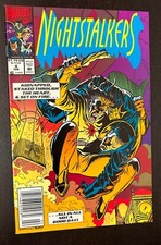 NIGHTSTALKERS #4 (Marvel Comics 1993) -- Blade -- NEWSSTAND VARIANT -- NM-