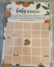Baby Bingo Cards Peach Georgia Southern Summer Shower Fruit Orange Mom To Be 25