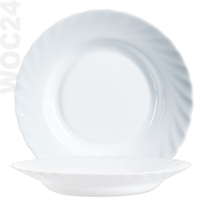 22 cm Pastateller Nudelteller Suppenteller Teller tief Opal Glas weiß Tria