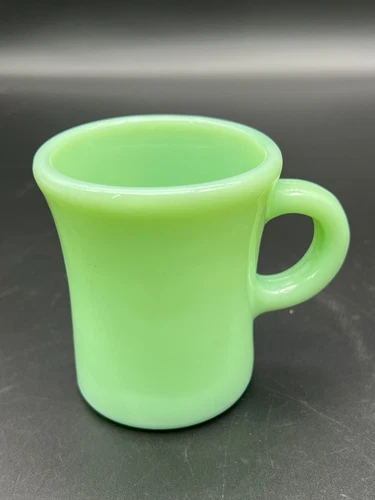 Jadite-Jadeite Fire King Cheaters Chocolate Mug