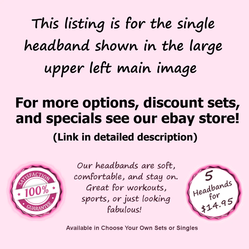 Diademas más brillantes y audaces más anchas banda para el cabello deportes hippie años 70 boho [grano] Foto 3 de 3