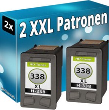 2x TINTE PATRONEN für HP 338 XL DeskJet 460 5740 6520 6540 6543 6830 6840 9800