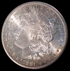 1881-S $1 PL Morgan Silver Dollar Some Edge Toning Great Luster Choice BU *2836