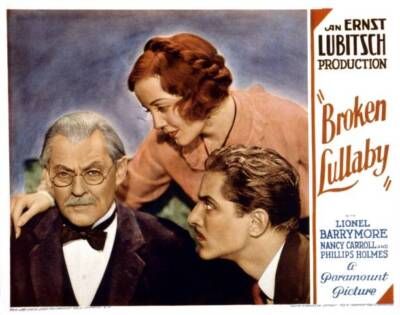 Broken Lullaby Us Lobby Card Lionel Barrymore Nancy Carroll Old Movie Photo